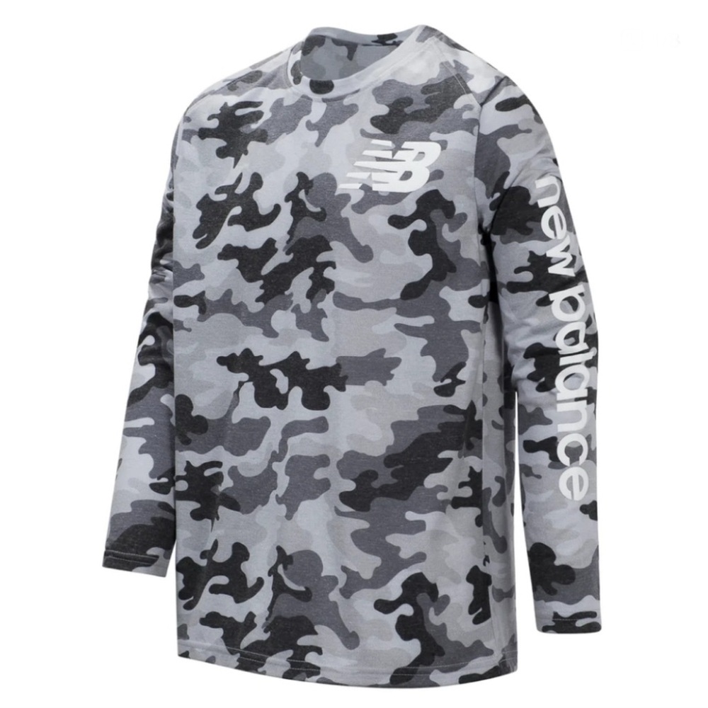 New Balance gray Camouflage Long Sleeve T-shirt Size Boy's XS 7